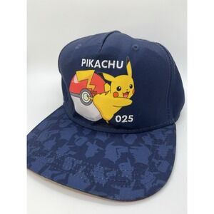 Pokémon Pikachu Hat Cap 025 Baseball Adjustable Snapback Nintendo Anime
